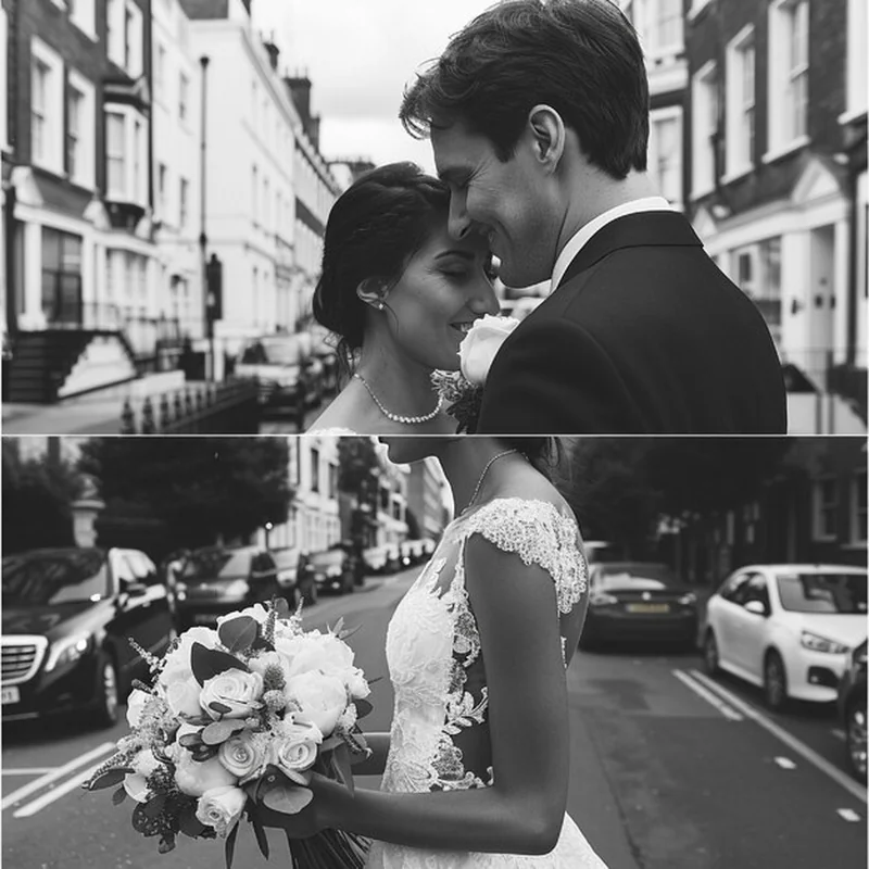 Zdjęcia ślubne na ulicach Notting Hill